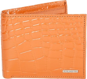 Peter England Men Evening/Party Tan Genuine Leather Wallet