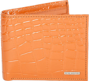 Peter England Men Evening/Party Tan Genuine Leather Wallet
