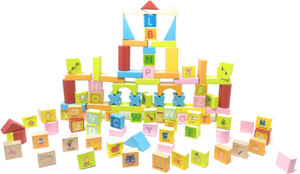 Akrobo 100 Pc Wooden Blocks for Kids