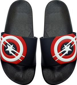 ADJ Men Captain America Rubber House Slippers For Men And Boys