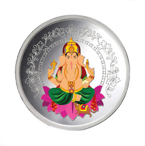 Taraash Taraash 999 Sterling Silver God Ganpati 20gm Coin For Gifting CF10R3G20C With Gift Packaging S 999 20 g Sterling Silver Coin