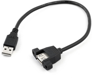 TechGear Usb 2.0 A Type Male To Female Extension Cable With Screws For Panel Mount 3ft USB Cable