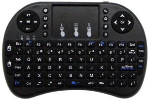 BAGATELLE Mini Wireless 2.4G Keyboard Air Mouse with Touchpad Mouse mini wireless keyboard for PC/LAPTOP/COMPUTER /Gaming , Smart TV/LCD/LED/OLED Wireless Bluetooth Multi-device Keyboard(Black)