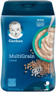 Gerber multigrain cereal 16 oz top