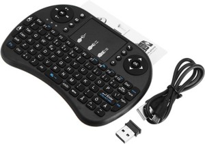 techobucks Mini 2.4Ghz Wireless Touchpad Keyboard With Mouse For Pc/Pad/360Xbox/Ps3/Google Android Tv Box/Htpc/Iptv (2.4G Black) Bluetooth, Wireless Bluetooth Multi-device Keyboard(Black)