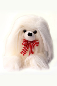White pomeranian stuffed animal outlet
