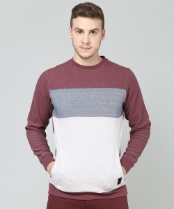Van Heusen Sport Full Sleeve Self Design Men Sweatshirt