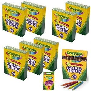 Crayola 64 Count Colored Pencils, Short 