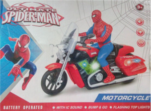 Spiderman with bike toy new arrivals