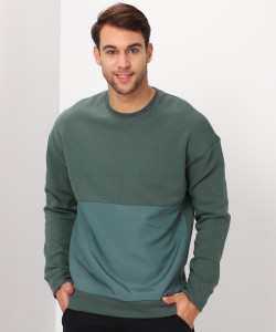 REEBOK Full Sleeve Solid Men Sweatshirt