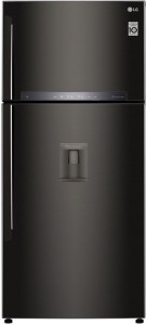 LG 547 L Frost Free Double Door 3 Star (2019) Refrigerator(Black Steel, GN-F702HXHU)