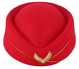 Genrc BESTOYARD Stewardess Hat Wool Cap Flight Attendant Hat
