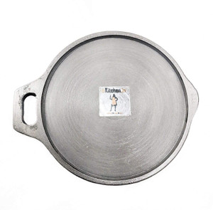 ekitchen 10-inch/ 26cm Cast Iron Flat Tawa Tawa 26 cm diameter