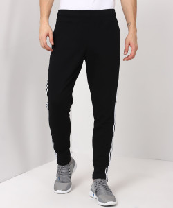 ADIDAS Solid Men s Black Track Pants 