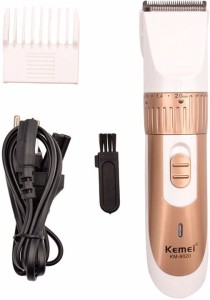 kemei km 9020 professional hair 45 min  run time trimmer for men(gold, white)