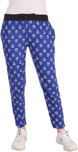 Diaz Printed Women Blue Track Pants