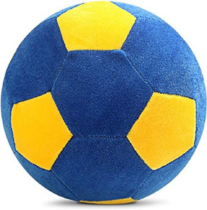 SANA TOYS Stuffed Soft Toy Plush Ball Kids Birthday Gift (Yellow /Blue) - 10 cm