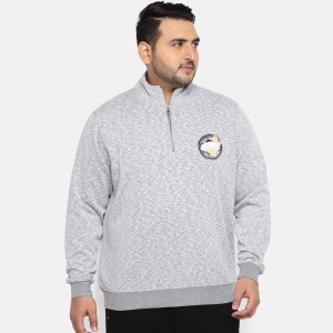 aLL Full Sleeve Self Design Men Sweatshirt