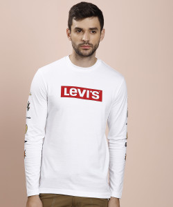 LEVI S Printed Men Round Neck White T Shirt Buy White LEVI S