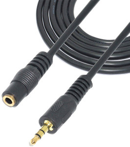 World2view TV-out Cable High Quality 3.5mm Male to Female Jack Extension Stereo Audio Cable 1.5 Meter