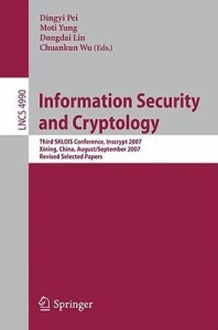 information security and cryptology(english, paperback, unknown)