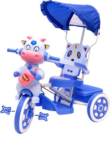 Bajaj Baby Product Baby Tricycle for Kids with Front and Back Basket Canopy Parent Handle with Musical Kids Toys for 2 3 4 5 Years Toddler Tricycle Toys for Gifting Cycle with Musical Best Baby Childr...