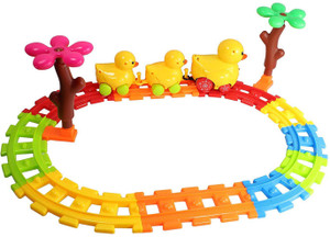 Planet of Toys Duck Rail Car Track Set Set Of 21 Pcs Duck Rail