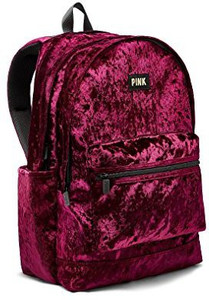 Victoria secret pink velvet backpack online