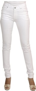 focus slim women's white jeans 7120-White