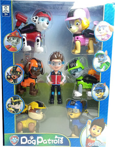 AncientKart Paw Patrol Power Pups Action Figures with Function