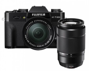 fujifilm x-t20 with xc 16-50mmf3.5-5.6 ois b cd and xc 50-230mmf4.5-6.7 ois ii lens mirrorless camera kit(black)