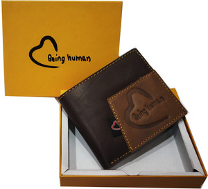 BElNG HUMAN Men Brown Genuine Leather Wallet Brown Price in