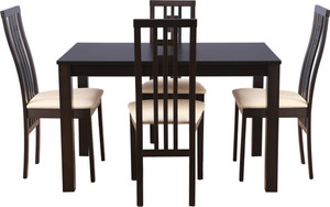 HomeTown Solid Wood 4 Seater Dining Set