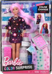Barbie hair changes color in water shop