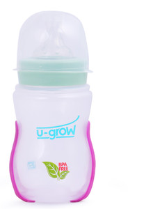 U Grow Green Wide Neck Heat Sensitive Feeding Bottle 3 240 Ml