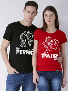 DUO COUPLE Printed Couple Round Neck Multicolor T Shirt Buy DUO COUPLE Printed Couple Round Neck Multicolor T Shirt Online at Best Prices in India Flipkart