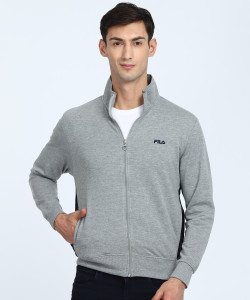Fila Full Sleeve Self Design Men Sweatshirt
