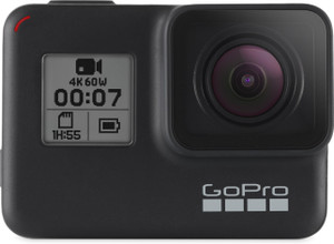 GoPro Hero7 (with 3 Way Mount + Splash Bag) Sports and Action Camera