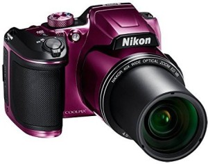 nikon coolpix coolpix b500 16mp point and shoot camera with 40x optical zoom (purple) + hdmi cable + 16 gb sd card + carry case and philips bt1210 cordless beard trimmer free(16 mp, 40x optical zoom, 4x digital zoom, purple)