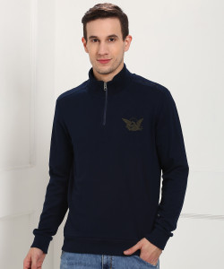 ARROW BLUE JEANS CO. Full Sleeve Solid Men Sweatshirt