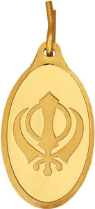 Kundan Khanda 24k (999.9) Yellow 2.7 gm 24kt Yellow Gold Pendant