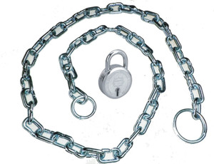 Pretail Strong Metal Chain with Small Lock for Locking Luggage Bike Goods to Protect from Theft Standard Size Cable Lock Silver Price in India