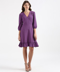 MARKS SPENCER Women Peplum Purple Dress Buy MARKS SPENCER Women Peplum Purple Dress Online at Best Prices in India Flipkart