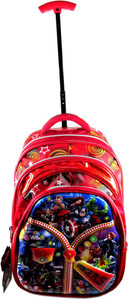 Ehuntz Avengers/Captain America/Hulk/Iron man 5D embossed Trolley/ Travel Bag school Bag (9 to 17 years) (EH1414) Waterproof Trolley