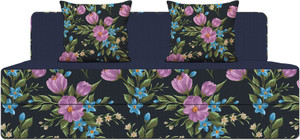 Style Crome Printed Sofa Cums Bed 5x6 Feet Three Seater With Two Cushion- Perfect for Guests Single Sofa Bed