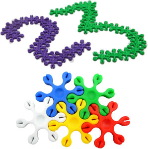 Planet of Toys 210 Pcs Creative Snowflake Bricks Building Blocks DIY Assembling Classic Early Educational Learning Toy For Kids, Children