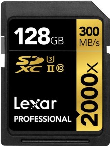 Lexar 2000X 128 GB SDHC Class 10 300 MB/s  Memory Card