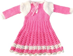 Buy Chatanya Premium Womens Winterwear Woolen Round Neck Frock Style  Knitted Designer SweaterCardigan Hair Feather Yarn M Baby Pink at  Amazonin