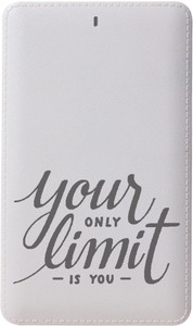 Callmate 5000 mAh Power Bank (YOUR ONLY LIMIT IS YOU, Power Card 5000 mAH with 2 USB Port and LED Battery Indicator)