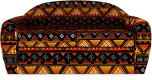 Style Crome Printed Two Seater Sofa Cum Bed 4x6 Feet Perfect for Guests Single Solid Wood Sofa Bed